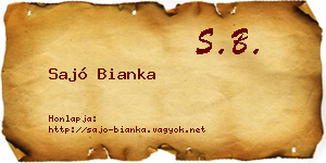 Sajó Bianka névjegykártya