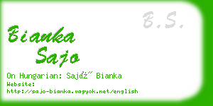 bianka sajo business card