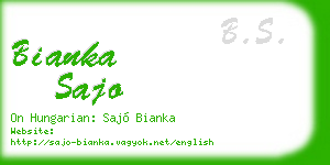 bianka sajo business card